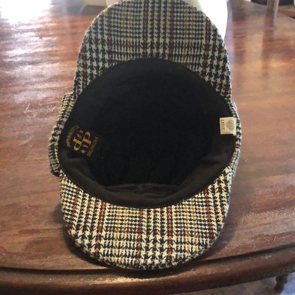 Vintage Large Deerstalker houndstooth Sherlock Holmes hat/Dorfman Pacifica - Picture 7 of 11